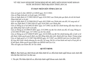 Quyết định 40/2007/QĐ-UBND phí thẩm định hồ sơ điều kiện hành nghề khoan nước