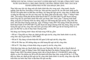 Báo cáo 2211/BC-BNV kết quả  điều tra thực trạng đội ngũ cán bộ, công chức hành chính cấp xã  nâng cao chất lượng
