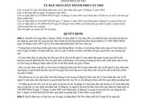 Quyết định 27/2007/QĐ-UBND sửa đổi thay đổi, cải chính hộ tịch