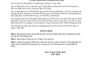 Quyết định 20/2007/QĐ-UBND quy chế tuyển dụng công chức xã Quảng Nam