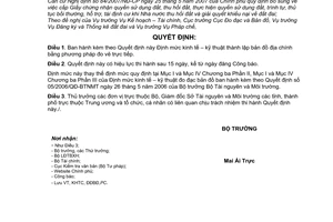 Quyết định 12/2007/QĐ-BTNMT định mức kinh tế kỹ thuật thành lập bản đồ địa chính phương pháp đo vẽ trực tiếp