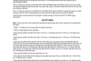 Quyết định 21/2007/QĐ-UBND ban hành Bộ đơn giá đo đạc bản đồ địa bàn Quảng Nam