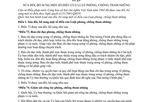 Luật phòng, chống tham nhũng 2007 sửa đổi 01/2007/QH12