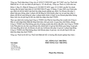 Công văn  3635/TCT-HT  chi phí hợp lý