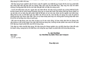 Công văn 46/BXD-KTQH  Tổ chức cuộc thi thiết kế quốc tế quy hoạch đô thị  tỉnh An Giang