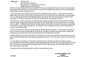 Công văn  5095/VPCP-KG triển khai thực hiện chế độ cho vay ưu đãi  học đại học, cao đẳng và dạy nghề