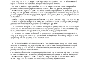 Công văn  3672/TCT-CS  in và quản lý vé xe khách đối với đơn vị vận tải