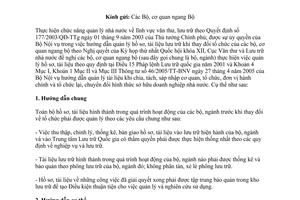 Công văn  733/VTLTNN-NVTW  quản lý hồ sơ, tài liệu khi thay đổi tổ chức các bộ, cơ quan ngang bộ