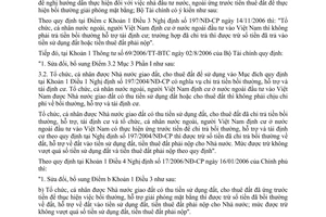 Công văn  12264/BTC-QLCS khấu trừ tiền bồi thường, hỗ trợ vào tiền thuê đất phải nộp