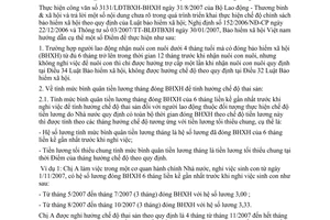 Công văn 3527/BHXH-CĐCS  hướng dẫn  nội dung thực hiện bảo hiểm xã hội từ 01/01/2007