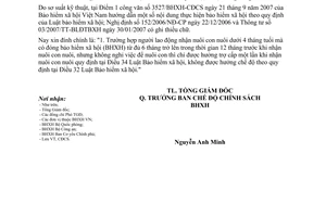 Công văn 3561/BHXH-CĐCS  đính chính CV 3527/BHXH-CĐCS