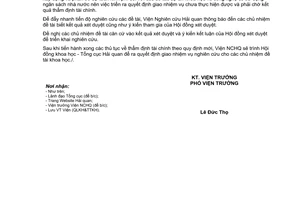 Công văn không số  thành lập Hội đồng xét duyệt đề tài nghiên cứu khoa học cấp ngành 2007