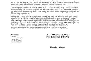 Công văn 3959/TCT-CS  Chính sách thuế nhà thầu