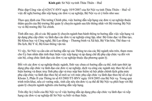 Công văn 2807/BNV-TCBC  trả lời CV 628/CV-SNV