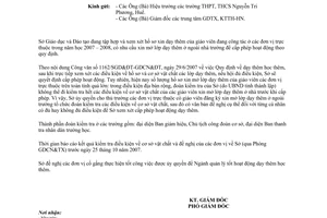 Công văn 1885/SGD&ĐT-GDCN&TX kiểm tra điều kiện dạy học thêm Tỉnh Thừa Thiên Huế