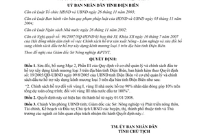 Quyết định 14/2007/QĐ-UBND sửa đổi chính sách đầu tư hỗ trợ xây dựng kênh mương