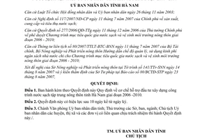 Quyết định 12/2007/QĐ-UBND Quy định cơ chế hỗ trợ đầu tư xây dựng công trình