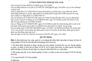 Quyết định 36/2007/QĐ-UBND  mức thu, nộp, quản lý và sử dụng phí thẩm định