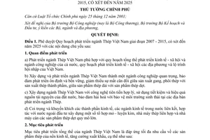 Quyết định 145/2007/QĐ-TTg phê duyệt Quy hoạch phát triển ngành Thép Việt Nam giai đoạn 2007-2015 xét đến 2025