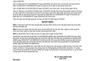 Quyết định 34/2007/QĐ-UBND Quy trình cấp giấy phép xây dựng