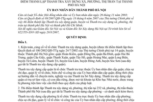 Quyết định 99/2007/QĐ-UBND kiện toàn củng cố tổ chức thanh tra xây dựng quận huyện thí điểm thành lập thanh tra xây dựng thành phố Hà Nội