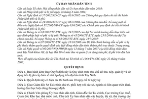 Quyết định 23/2007/QĐ-UBND mức thu chế độ thu nộp quản lý sử dụng