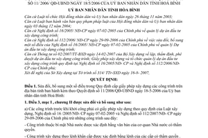 Quyết định 16/2007/QĐ-UBND sửa đổi cấp giấy phép xây dựng các công trình