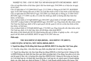 Hướng dẫn 1438/HD-BHXH nghiệp vụ thu - chi thủ tục hồ sơ giải quyết chế độ bảo hiểm xã hội y tế