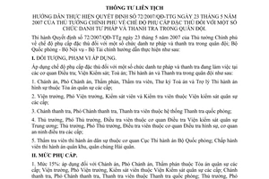 Thông tư liên tịch 139/2007/TTLT-BQP-BNV-BTC  chế độ phụ cấp đặc thù đối với  chức danh tư pháp và thanh tra trong quân đội