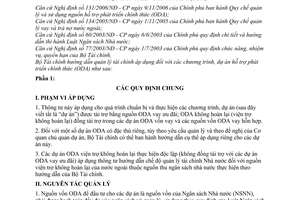 Thông tư 108/2007/TT-BTC hướng dẫn cơ chế quản lý tài chính chương trình, dự án hỗ trợ phát triển chính thức ODA