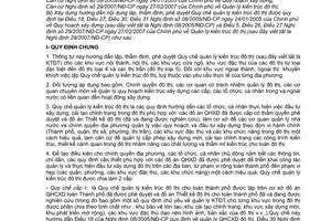 Thông tư 08/2007/TT-BXD hướng dẫn lập thẩm định, phê duyệt Quy chế quản lý kiến trúc đô thị