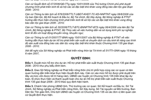 Quyết định 2300/QĐ-UBND năm 2007 mức hỗ trợ sản xuất Chương trình 135 giai đoạn 2006 2010 Phú Thọ