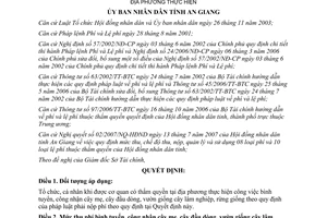 Quyết định 49/2007/QĐ-UBND mức thu phí bình tuyển giống cây lâm nghiệp An Giang