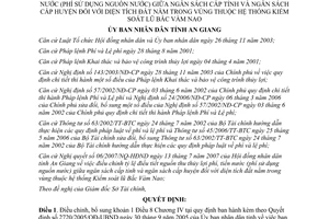 Quyết định 48/2007/QĐ-UBND bổ sung điều tiết thủy lợi phí tiền nước Tỉnh An Giang