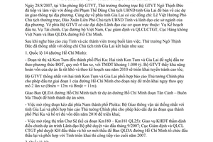 Thông báo 420/TB-BGTVT kết luận Thứ trưởng Bộ GTVT Ngô Thịnh Đức làm việc lãnh đạo tỉnh Gia Lai