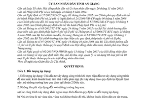 Quyết định 64/2007/QĐ-UBND mức thu, chế độ thu, nộp, quản lý sử dụng