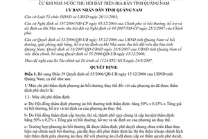 Quyết định 2854/QĐ-UBND năm 2007 bổ sung Điều 39 Quyết định 55/2006/QĐ-UB