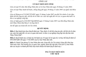 Quyết định 1993/2007/QĐ-UBND chế độ công tác phí chi tổ chức hội nghị