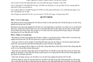 Quyết định 1397/QĐ-UBND năm 2007 quy định vị trí chức năng nhiệm vụ quyền hạn