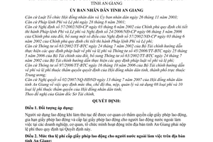 Quyết định 59/2007/QĐ-UBND mức thu, chế độ thu, nộp, quản lý sử dụng lệ phí