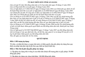 Quyết định 63/2007/QĐ-UBND mức thu, chế độ thu, nộp, quản lý sử dụng