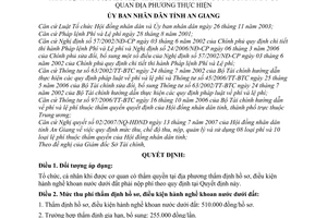 Quyết định 58/2007/QĐ-UBND mức thu, chế độ thu, nộp, quản lý sử dụng phí