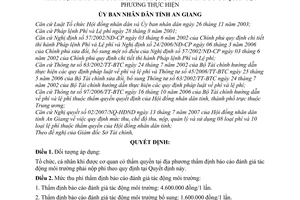 Quyết định 55/2007/QĐ-UBND quy định mức thu, chế độ thu, nộp, quản lý và sử dụng