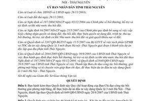 Quyết định 1861/2007/QĐ-UBND ban chỉ đạo công tác bồi thường giải phóng mặt bằng