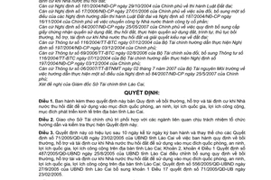 Quyết định 68/2007/QĐ-UBND bồi thường, hỗ trợ tái định cư