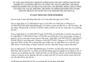 Quyết định 2172/2007/QĐ-UBND người tốt nghiệp từ cao đẳng trở lên về công tác tại xã phường Ninh Bình
