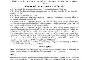 Quyết định 71/2007/QĐ-UBND  chính sách cụ thể bồi thường, hỗ trợ