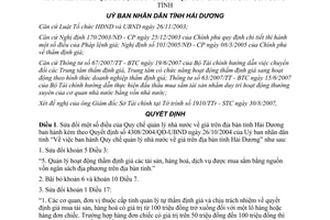 Quyết định 3278/2007/QĐ- UBND quản lý nhà nước về giá Hải Dương