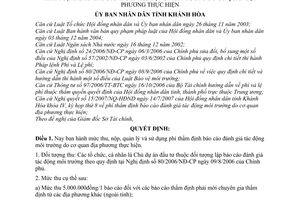 Quyết định 56/2007/QĐ-UBND mức thu, chế độ thu, nộp, quản lý sử dụng