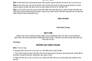 Quyết định 960/2007/QĐ-VKSTC Quy chế thực hành quyền công tố kiểm sát xét xử